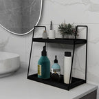 Dorhors 2 Tier Bathroom Counter Organizer Storage,Vanity Organizer for Bathroom Counter,Wood Standing Rack for Kitchen(Black)