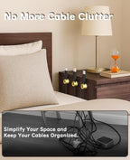 Magnetic Cord Clips 6 Pack, Maveek Wire Organizer Metal Cable Clips Adhesive Cable Management for USB Charging Cords, Desk Office Car Dash Cam Nightstand (Premium Gold Edition)