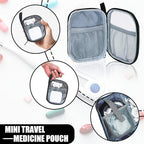 GDNasist Medicine Storage Bag, Medical Bag Pill Bottle Organizer for Emergency, Medicine Box Empty with Small Portable Pouch,