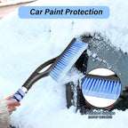 27" Snow Brush and Ice Scrapers Detachable Pivoting, Soft Bristle Head,Foam Grip, for Car,Trucks,or SUV Window & Windshield Tool (1pcs)