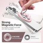 SYNCWIRE Magnetic Phone Ring Holder for MagSafe [2 Pack] - Magnet Cell Phone Grip Stand Finger Ring Kickstand Two-Sided Magnetic Compatible with iPhone 17 Pro Max 16 15 14 13 12 MagSafe Accessories