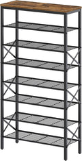 YATINEY 8 Tier Shoe Rack, Shoe Storage Organizer, Large Capacity Shoe Shelf Holds 32 Pairs of Shoes, Sturdy and Stable, for E