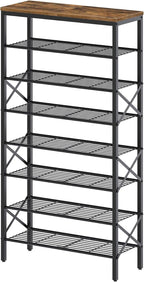 YATINEY 8 Tier Shoe Rack, Shoe Storage Organizer, Large Capacity Shoe Shelf Holds 32 Pairs of Shoes, Sturdy and Stable, for E