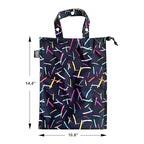 Cute Hanging Car Trash Garbage Bag 100% Leakproof Waterproof Multipurpose for Car Back Front Seat Console with Hanging Strap (Colorful Lines)