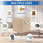 Temary Cube Storage Bins 11 Inch Fabric Storage Baskets 4 Pack Collapsible Storage Cubes Baskets for Gift Empty, Cube Organiz