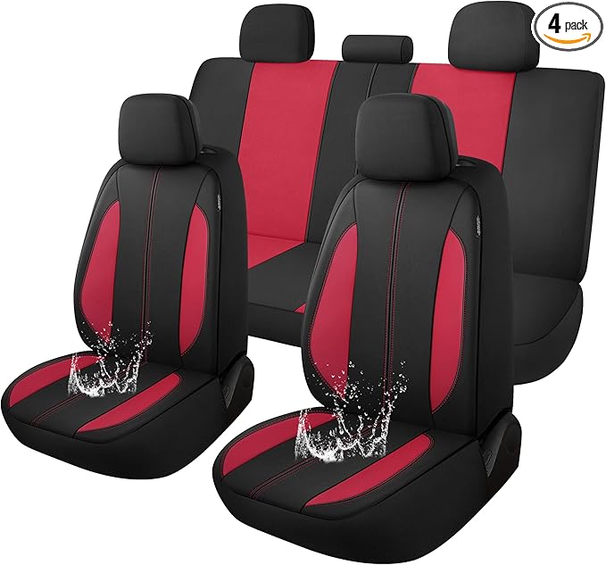 YGL Car Seat Covers for Full Seats,Waterproof Seat Covers for Cars,Durable Neoprene Car Seat Protectors,Interior Covers for C