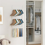 HapiRm Over Door Hat Rack - 3 Tier Wall Mounted Hat Organizer with 30 Movable Clips, Baseball Cap Organizer Storage Holds up 