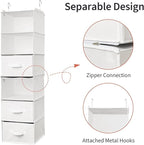 GRANNY SAYS 6-Shelf Hanging Organizer for Closet, Separable to 2 Pack 3-Shelf Hanging Shelves, Organization and Storage with 