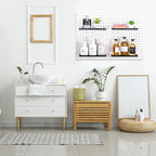 Lineshading 4 Pcs Pegboard Shelves, 10 x 4 Inch Metal Shelf Brackets Pegboard Tray Accessories Wall Organizer for Craft Room 