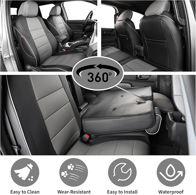 EKR Tacoma Car Seat Covers Custom for Select Toyota Tacoma (Only for Hybrid) 2024 2025 2026 Double cab TRD Sport,TRD Off-Road