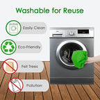 BeeGreen Christmas Green Reusable Grocery Bags Dark Green Reusable Kitchen Bags Bulk Foldable-Machine Washable with Zipper Storage Pouch 50 Packs