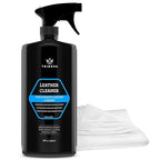 TriNova Leather Cleaner for Couch, Car Interior, Bags, Jackets, Saddles. Safe for use in Home or Car, Microfiber Included 18o