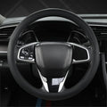 West Llama Thin Car Steering Wheel Cover, Universal 14.5-15 inch Nappa Leather Steering Wheel Cover, Ultra Thin, Anti-Slip, B