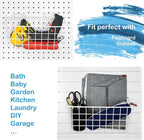 G.CORE 4 Pack Pegboard Baskets, Metal Shelves Hooks to 1/8" 1/4" Peg Boards, Peg Board Baskets Bins Set - Organize Tools Work