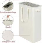 efluky Slim Laundry Basket, Narrow Laundry Hamper with Handles, Collapsible Dirty Clothes Hamper, Tall Laundry Bin for Laundr