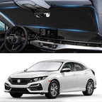 Custom Fit Civic Windshield Sunshade for 2016-2021 Honda Civic Accessories Front Window Shades Cover for Windshield Sun Visor Screen Protector 210T Reflective Blocks UV Rays Heat Damage Keep Cool