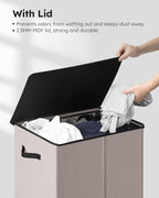 SOLEDI Laundry Hamper with Lid 130L Large & Tall Collapsible Laundry Basket, Clothes Hamper with Bag Removable Easy to Carry,