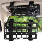 Pridefend Aluminum Alloy Molle Visor Organizer ,Rigid Aluminum Alloy MOLLE Panel Compatible with Backpack Tactical, Versatile Car Sun Visor Organizer for Trucks Vehicle SUV Interior Accessories