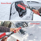 Snow Brush and Ice Scraper for Car Windshield,26.4" Window Scraper Deicer for Car SUV and Truck,Ice Scrapers and Brushes 2 in 1,Winter Car Automotive Exterior Accessories(1Pack Red)