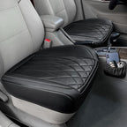2 Pack Leather Front Car Seat Cover Bottom Car Seat, Universal Anti-Slip Driver Car Seat Protectors with Storage Pocket, Wate