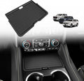 Muslogy Front Center Console Organizer Compatible with 2021-2023 2024 GMC Yukon & Chevy Tahoe Suburban Hidden Panel Secret Pocket Lid Removable Cover with USB Hole (Not for Yukon Denali/Ultimate)