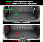 LASFIT Floor Mats & Cargo Mat for Toyota Highlander 2020-2026 (Fit Hybrid, 7&8Seats), All Weather Fit TPE Floor Liners, 3 Rows & Cargo Liner Back Seat Cover for Highlander car mats(Not Subwoofer)