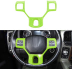 Hoolcar Interior Steering Wheel Cover ABS Trim Compatible with 2010-2017 Dodge RAM Accessories, Light Green