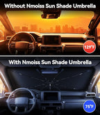 Windshield Sun Shade Umbrella for Toyota Tacoma - [Vinyl Coating Heat Shield] Protect Car from Sun Rays & Heat Damage Keep Cool and Protect Interior, Spring Structure Edge