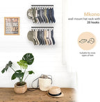 Mkono Hat Rack for Wall Hat Storage Organizer for 40 Baseball Caps, Modern Metal Closet Hat Hooks, Wall Mount Ball Caps Holde