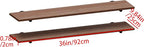 IEO 36 Inch Industrial Pipe Shelving Shelves,Solid Pine Long Floating Shelves for Wall, Wood Wall Shelf 9.84 Inch Extra Depth