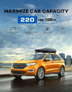 Roof Rack Cross Bars 220lbs Compatible with Ford Edge 2015-2024,Heavy Duty Aluminum Lockable Roof Rails Crossbars Cargo Canoe Black Rooftop Cargo Carrier Luggage.