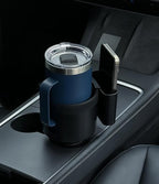 Seven Sparta Cup Holder Expander with Phone Holder & Cable Access, 3-in-1 Car Organizer, Side Storage Box for Phone/Cards, Co
