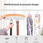 Belt Hanger Organizer for Closet: Ohuhu 12 Hooks Max 36 Belts Tie Rack Wooden Belt Holder for Storage 360 Degree Rotating Spa