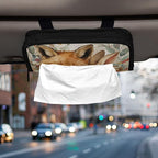 Car Tissue Holder Car Visor Organizer Tissue Box Holder for Car Sun Visor Organizer with Car Vehicle Accessories Essentials Interior for Women Men Fox Bunny Holly Fruit Beige