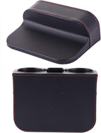Car Seat Organizer Cup Drink Holders,Multifunctional Gap Filler Storage Box,Insert Organization Helps Reduce Distracted Driving&Holds Phone Mount Mug Bottle Cellphone Coaster Wallet Card (XBD-Black)