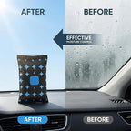 Car Dehumidifier Bags, 4 Pack Reusable Silicone Desiccant Bag with Color Indicator Silica Gel Packets for Windshield Fog &