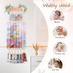 POVETIRE Headband Holder Hair Bows Organizer for Girls, Hair Accessories Display Storage Wall Hanging Decor for Baby Nursery 