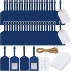 Amylove 48 Sets Leather Luggage Tags Bulk Wedding Favors Luggage Tags for Guests Bridal Gifts Wedding Bridal Shower Gift PU L