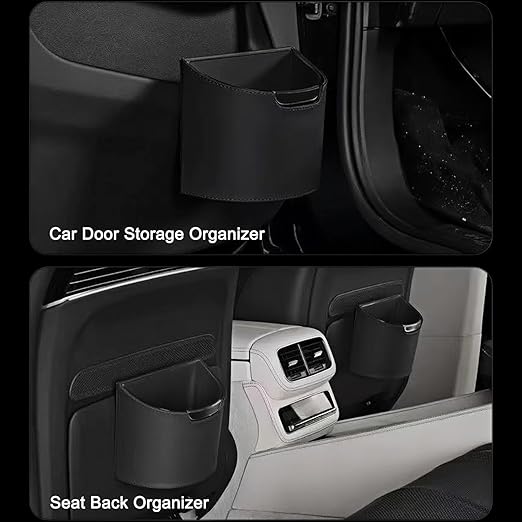 Leakproof Car Trash Can, Mini Car Trash Bin with Removable Liner, Waterproof Automotive Garbage Can for SUV, Truck, Vehicle, Home, Office, Multipurpose, Easy to Clean, Orange