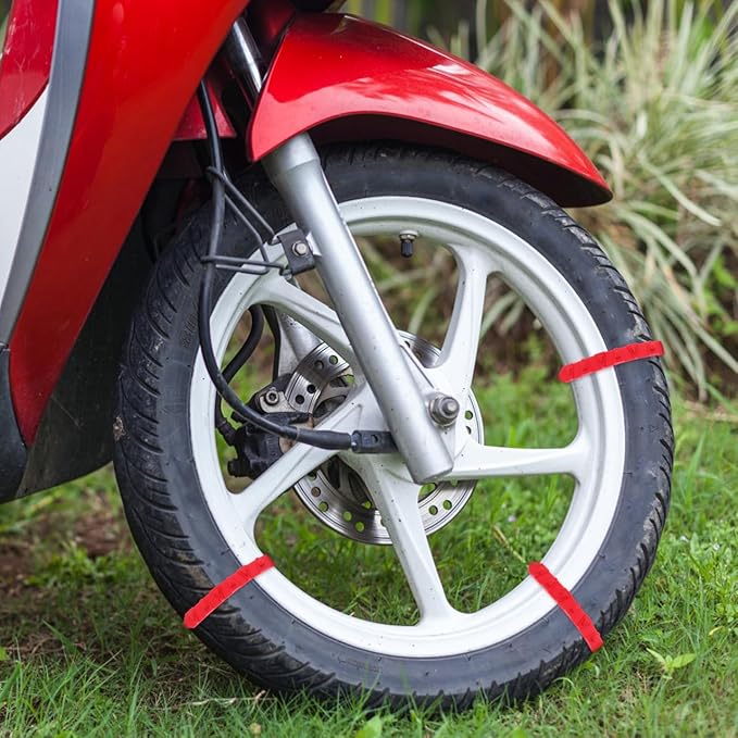 10Pcs Electric Vehicle Anti-Slip Tire Chains for Snow Motorcycle Scooter Wheel Chains Quick Installation Durable Traction Aid