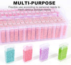 VTG Diamond Painting Storage Container, 240 Grids, Bead Organizer for Art Supplies, Jewelry Craft Storage Box