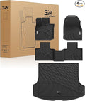 3W Floor Mats & Cargo Liner for Lexus RX/RX350/RX 350h/RX500h 2023-2025 2026 (Not fit Lexus RX450h+ PHEV), TPE All Weather Custom Fit Floor Liner & Trunk Mats 1st &2nd Rows Car Mats & Cargo Mat, Black