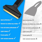 Car Ice Scraper Brass Blade - Fast, Effortless, efficient & Easy - Brass Ice Scrapers for Car Windshield Ice Scraper - Brass Ice Scraper for Car - Original Murska from Europe - Winter A053 Black