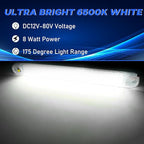 12V Led Interior Light Bar 8 Packs 72Led 6500K White with ON/Off Switch 11Inch 12V 24V for Enclosed Cargo Trailer RV Van Truck Lorry Camper Caravan Motorhome (8Pcs)