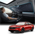 Windshield Sun Shade Umbrella for Honda Civic - [Vinyl Coating Heat Shield] Protect Car from Sun Rays & Heat Damage Keep Cool and Protect Interior, Spring Structure Edge