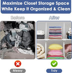 Closet Organizers and Storage, 8 Pack 12'' Extra Tall Shelf Dividers, Metal Closet Dividers Shelf Organizer for Wood Shelves,