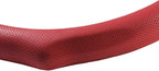 Quick Install Sporty Red Wine Burgundy Perforated Nappa Leather Steering Wheel Cover with Black Top Stripe Universal fit 14.5 to 15 inches Car Sedan SUV Pickup