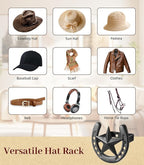 Cowboy Hat Hook for Wall, 4 Pack Cowboy Hat Rack, Metal Horseshoe Hanger, Hat Organizer, Western Hook for Wall, Hat Holder Di