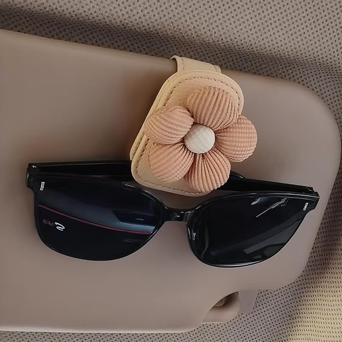 Evankin Sunglass Holder for Car Visor Sunglasses Clip Magnetic Leather Glasses Eyeglass Holder Truck Car Interior Accessories Universal Woman Man
