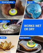 194 PCS 2 Inch Wet Dry Sanding Discs, Drill Polishing Kit with 60 to 10000 Grit Hook and Loop Sandpaper Assortment for Dremel